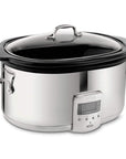 6.5 qt All-Clad Slow Cooker with lid displayed on a white background