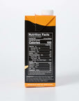 Side of packaging of Davinci fruit smoothie mix with nutrition facts and ingredients on a white background