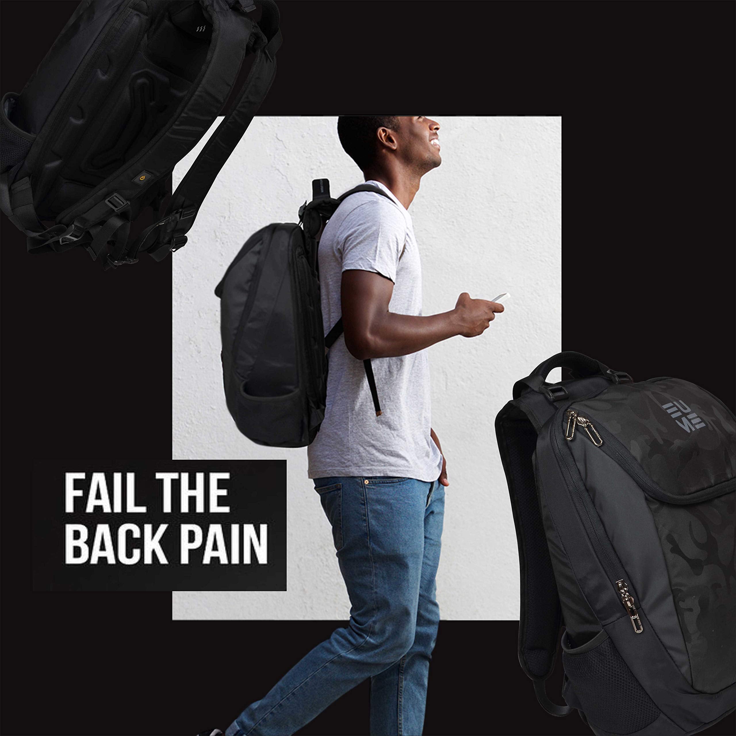 EUME Barret Massager 15.6 inch Laptop Backpack and 29 LTR Nylon Backpack with 2 Port USB Charging (Camo Black) EUME Barret Massager 15.6 inch Laptop Backpack and 29 LTR Nylon Backpack with 2 Port USB Charging (Camo Black)