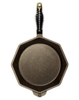 Top view of 10 inch FINEX Cast Iron Skillet with no lid displayed on a white background