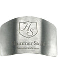 Top view of Hammer Stahl Stainless Steel Finger Guard displayed on a white background