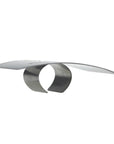 Side view of Hammer Stahl Stainless Steel Finger Guard displayed on a white background