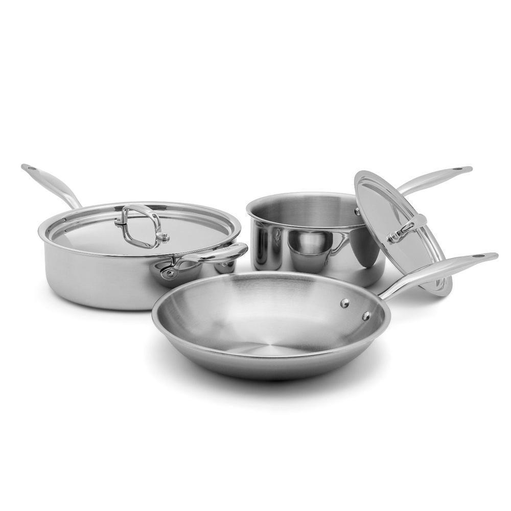 Heritage Steel 7-ply Stainless Essentials Cookware Set - 5 Piece - J.L. Hufford