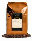 5 lb J.L. Hufford Turkish Blend coffee bag with coffee beans on a white background