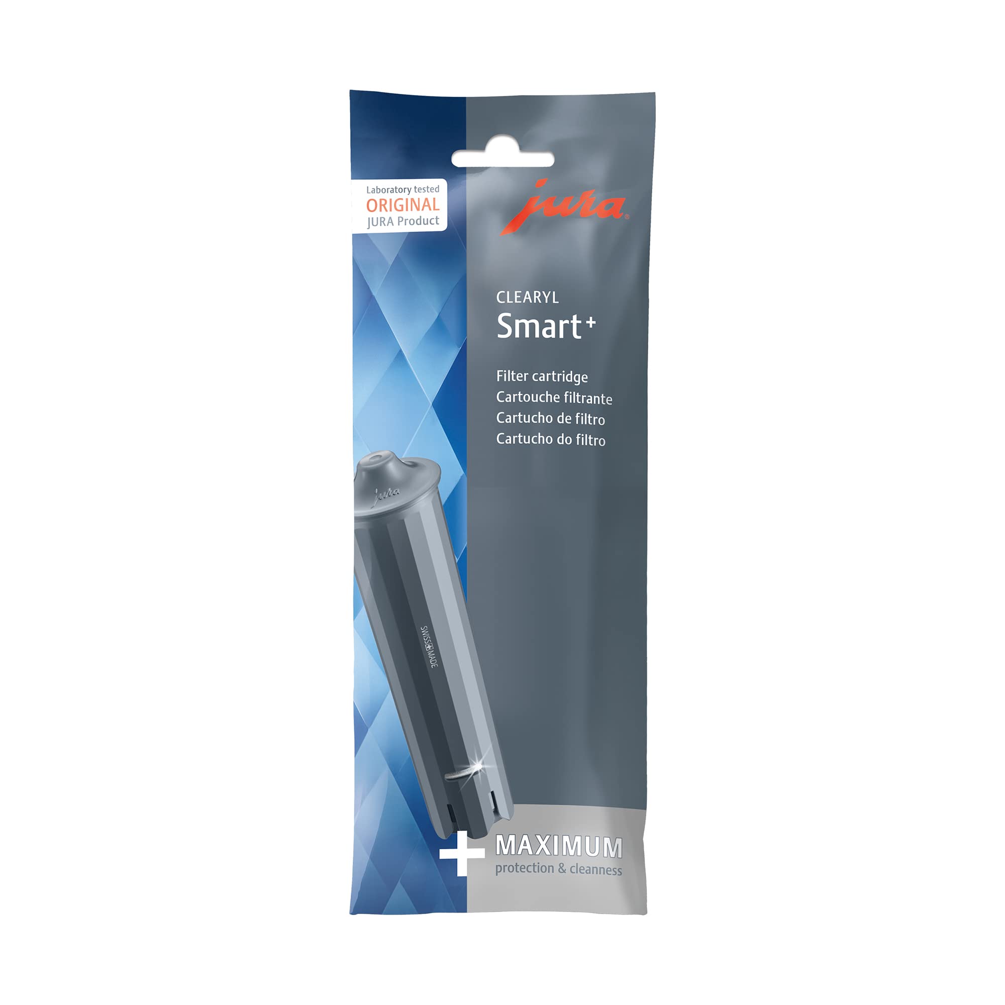 Jura filter cartridge packaging on a white background