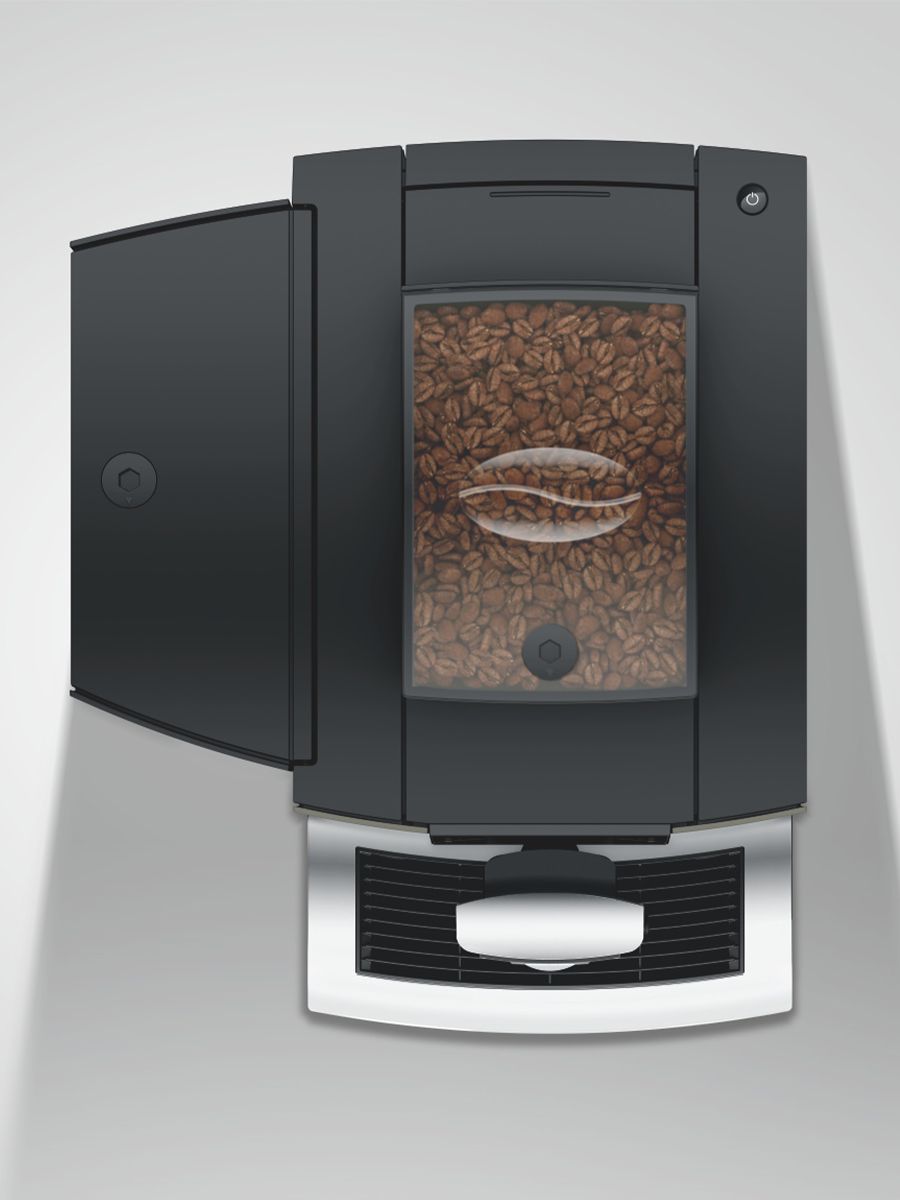 Been hopper view of Jura X10 Espresso Machine