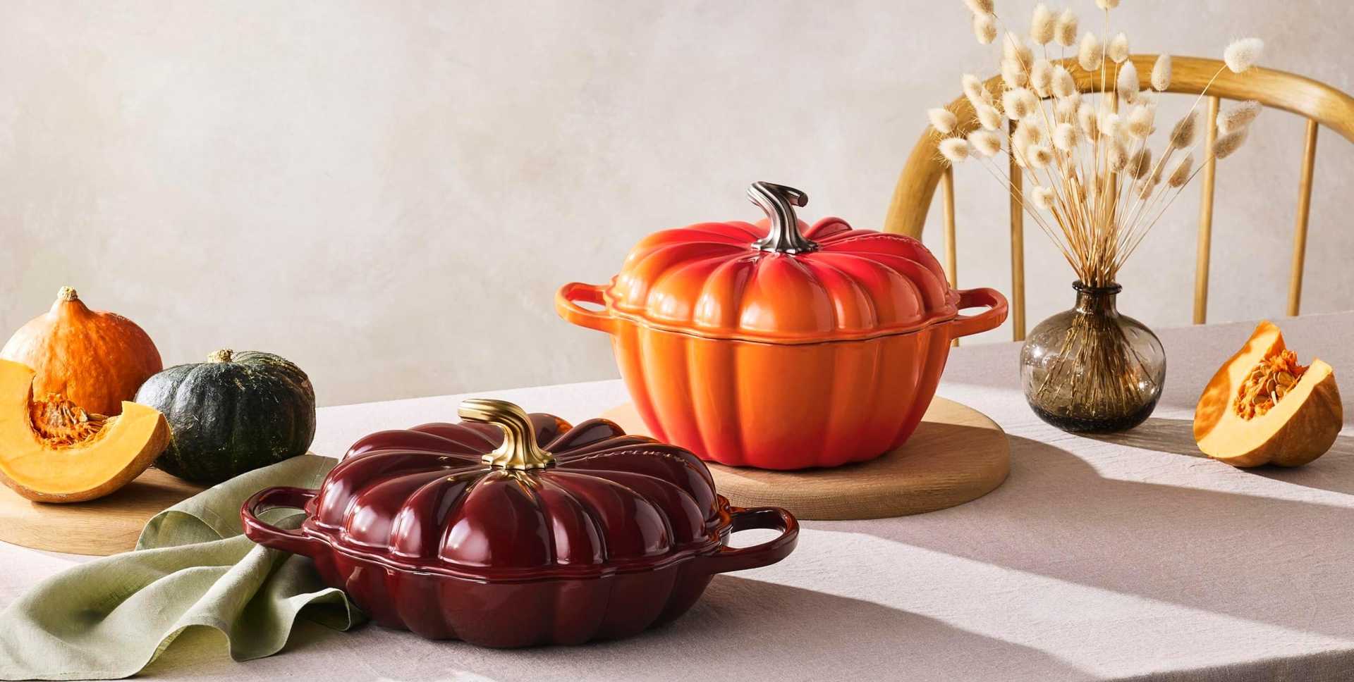 Pumkin braizer on table