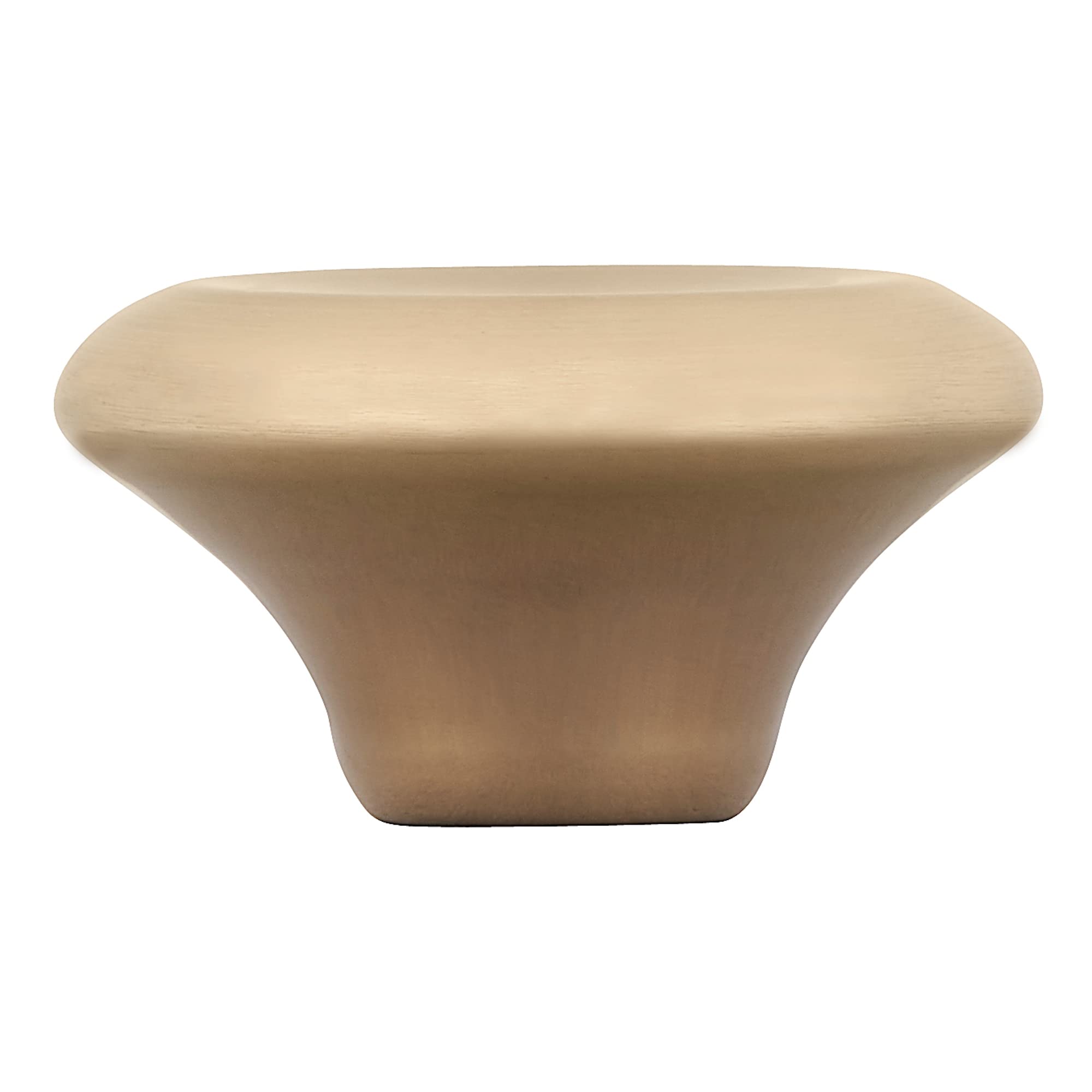 Light gold knob on a white background