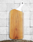 Rico & Plato Laurus Teak Cutting Board/Serving Platter with White Handle