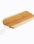 Rico & Plato Laurus Teak Cutting Board/Serving Platter with White Handle