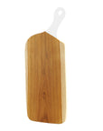 Rico & Plato Laurus Teak Cutting Board/Serving Platter with White Handle