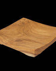 Rico & Plato mick teak serving tray displayed on a black background