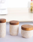 Rico & Plato Nimes Glossy Marble Pots (Set of 3)