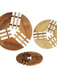 Rico & Plato Palma Teak Trivet Set of 3