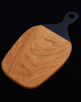 Rico & Plato Pepper Teak Cutting Board/Serving Pepper with Black Handle