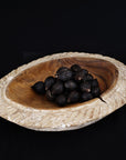 Rico & Plato Toscana Teak Bowl, Whitewashed