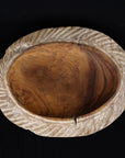 Rico & Plato Toscana Teak Bowl, Whitewashed