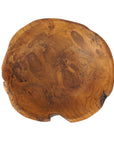 Rico & Plato Umbria Teak Salad Fruit Bowl with Gold Leaf Exterior