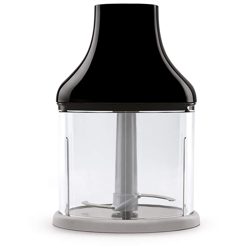 Black and clear kitchen chopper on a white background