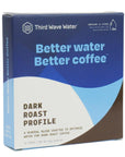 Third Wave Water packaging for dark roast coffee profile on a white background