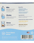 Back of a packaging box for Third Wave Water with brewing instructions and product details.