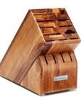 Wusthof 15-Slot acacia Knife Block displayed on a white background