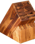 Wusthof 17-slot acacia Knife Block displayed on a white background