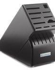 Wusthof 17-slot black Knife Block displayed on a white background