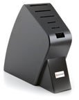 Wusthof 6-slot black Studio Knife Block displayed on a white background