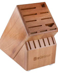 Wusthof 17-slot cherry Knife Block displayed on a white background