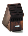 Wusthof 17-slot walnut Knife Block displayed on a white background