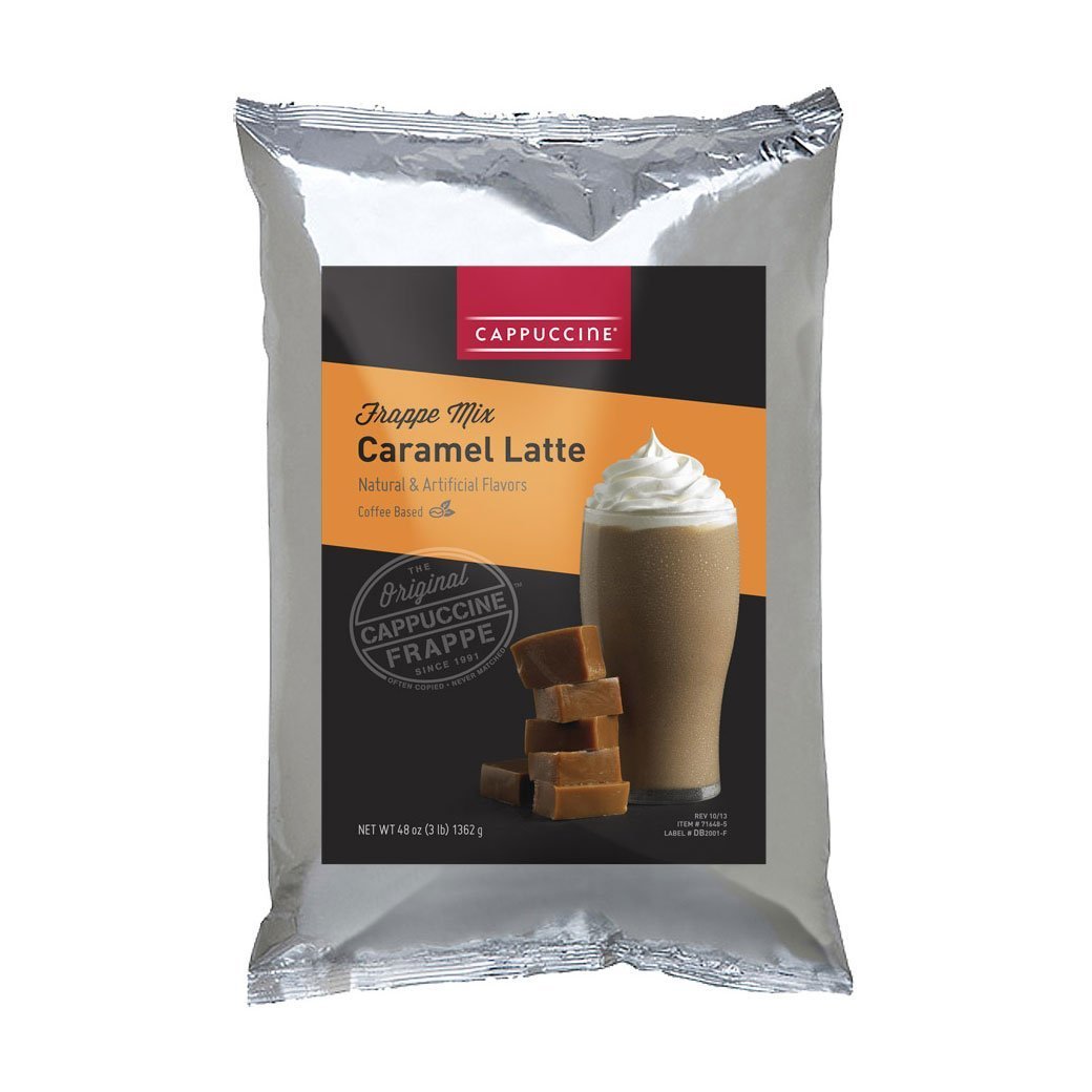 Cappuccine Blended Coffee Frappe Individual Cappuccine Ice Coffee Frappe Mix - Caramel Latte JL-Hufford