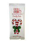Front cover of Cocoa Amore Hot Chocolate Candy Cane Cocoa Amore Single Serve Holiday Blend Hot Cocoa displayed on a white background