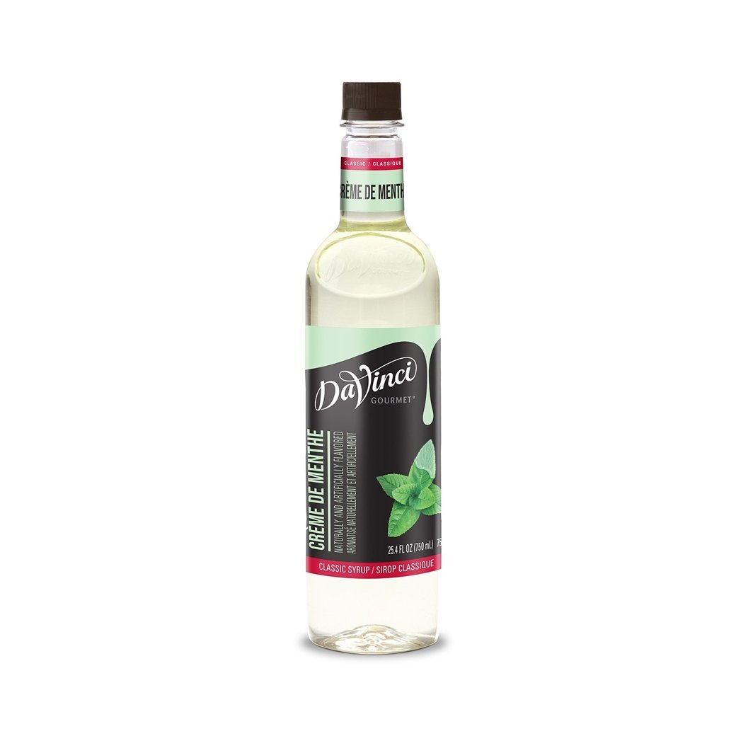 Bottle of DaVinci Creme De Menthe Syrup