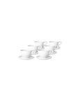notNeutral Lino 12oz Porcelain Latte Cups with Saucers