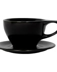 notNeutral Lino 12oz Porcelain Latte Cups with Saucers