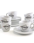 Nuova Simonelli Coffee Mugs & Espresso Cups Nuova Simonelli Espresso Cup and Saucer - Set of 6 JL-Hufford