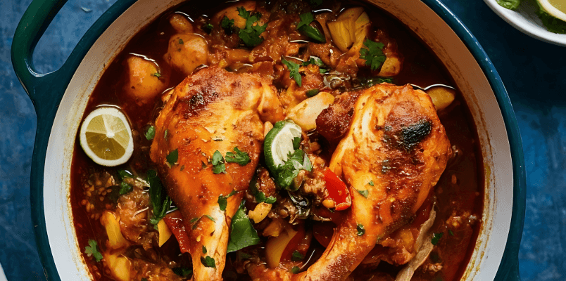 Recipe: Moroccan Braised Chicken with Orange Couscous