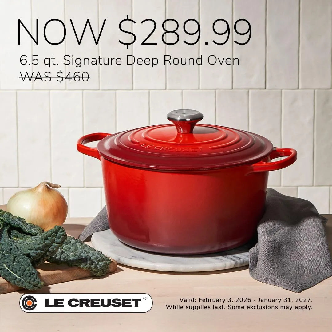 Sale on Le Creuset Enameled Cast Iron Signature Deep Round Oven, 6.5 qt.