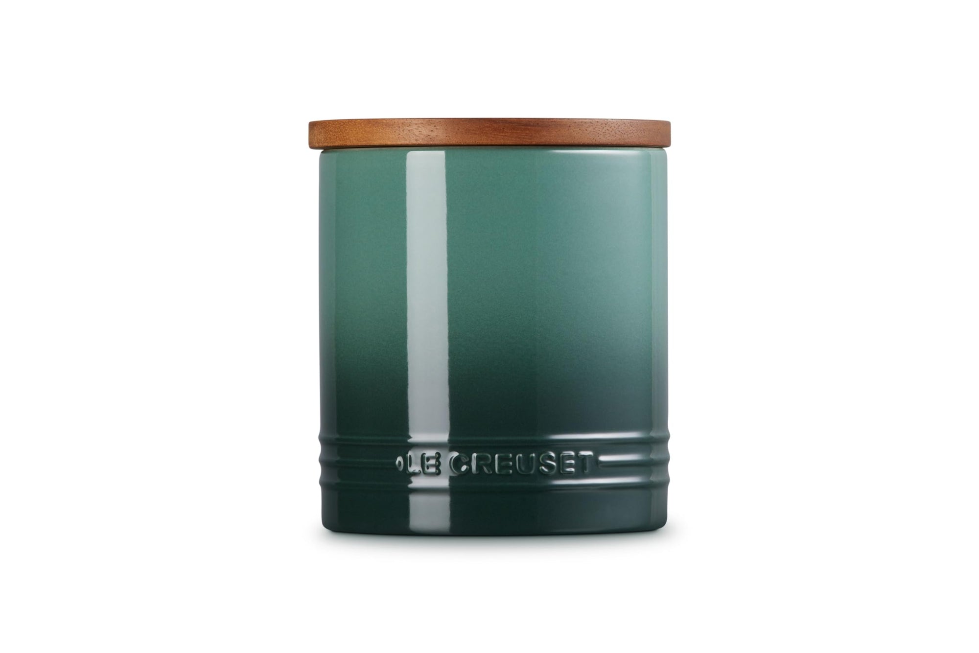 Le Creuset Stoneware Signature Canister with Wood Lid, 16 Oz.