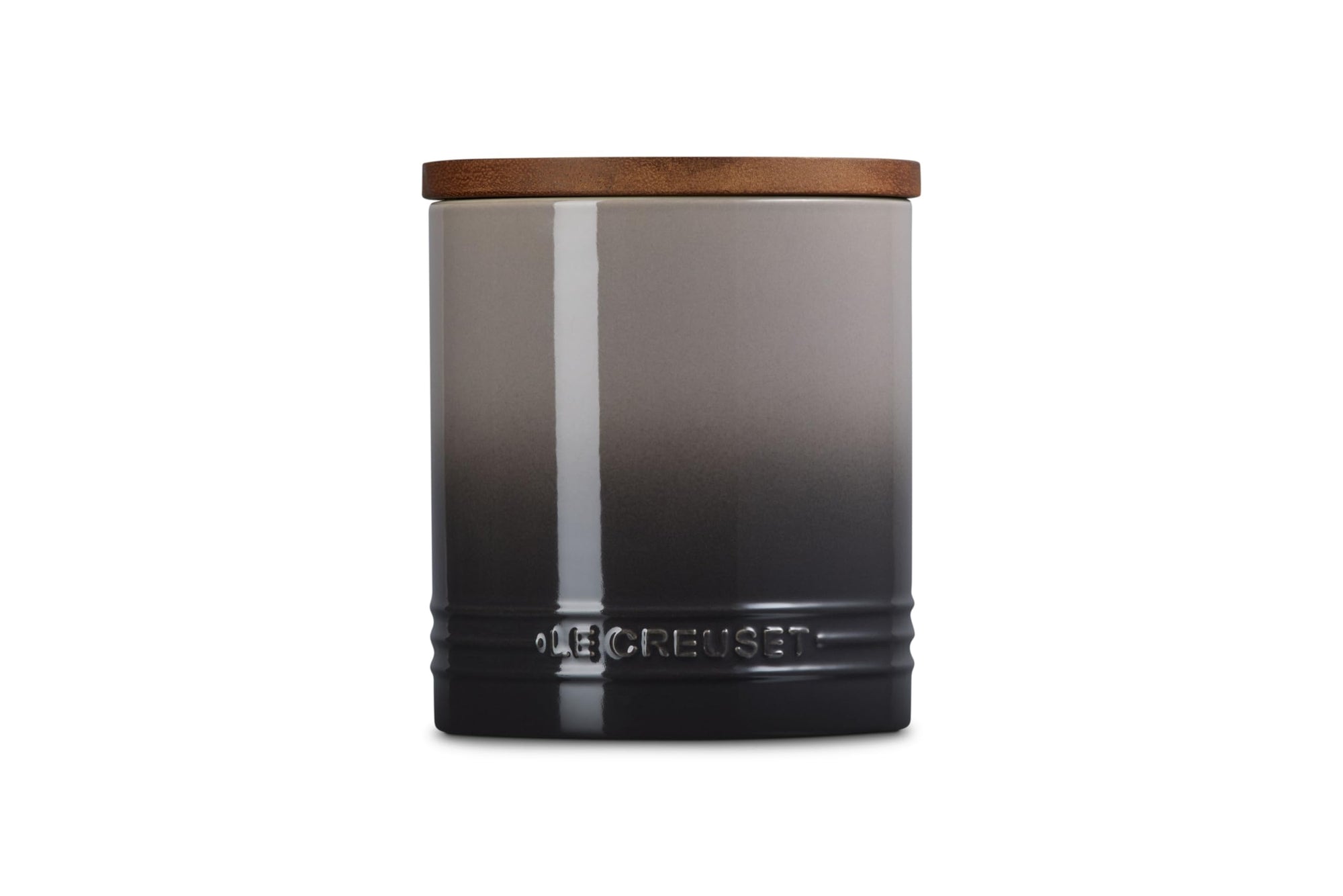 Le Creuset Stoneware Signature Canister with Wood Lid, 16 Oz.