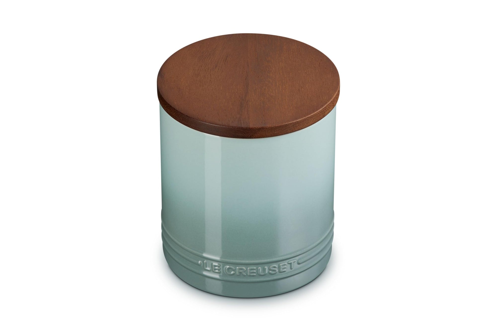 Le Creuset Stoneware Signature Canister with Wood Lid, 16 Oz.