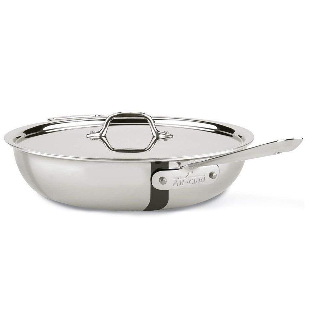 All-Clad D5 Brushed Stainless Steel 4qt. Weeknight Pan - Thumbnail 2