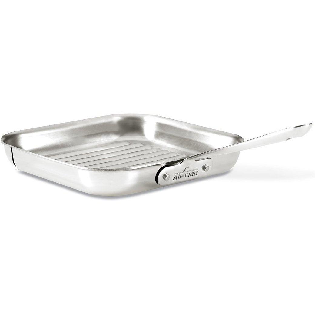 All-Clad 11″ Stainless Steel Square Grill - Discover Gourmet