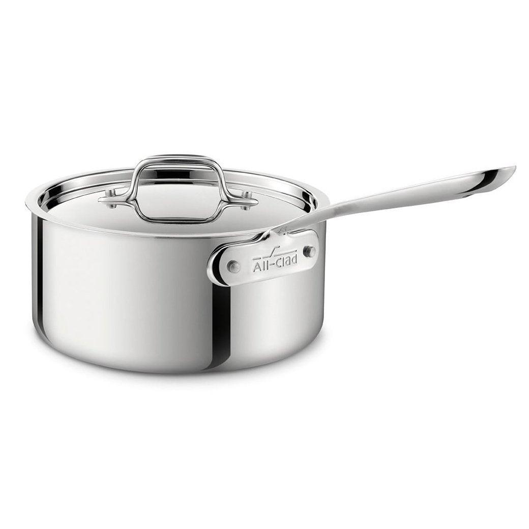 All-Clad Stainless Sauce Pan with Lid, 3.5 qt - Thumbnail 2