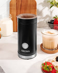 AROMA Portable Espresso Maker Plus 4-in-1 Hot & Cold Milk Frother Plus Electric Compact Coffee Grinder