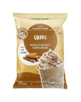 A 3.5 lb bag of Churro Blended Crème drink mix, featuring a golden-beige and brown package design with an illustration of a whipped cream drink topped with churro.