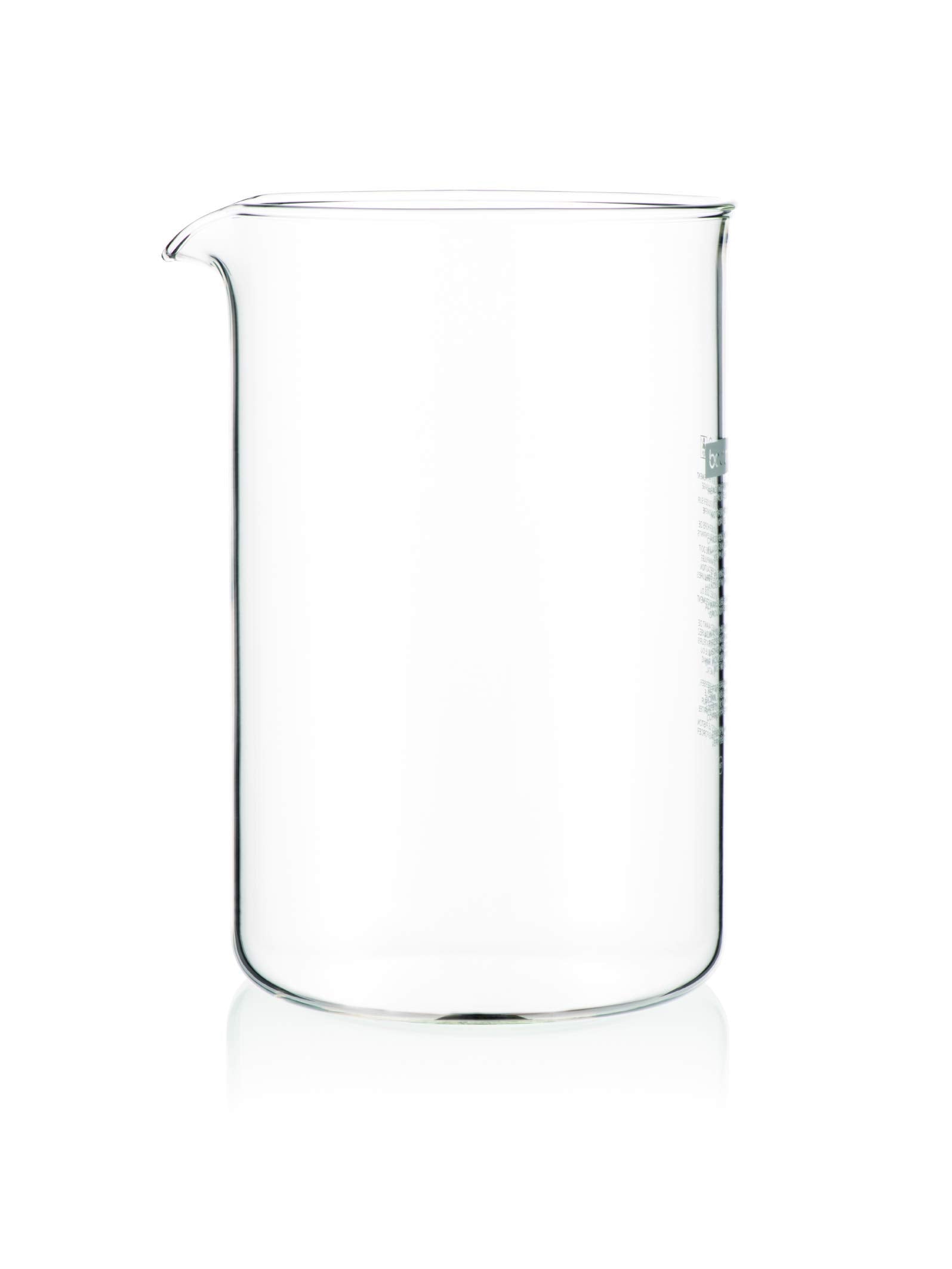 Bodum Coffee Maker Parts and Accessories 12-Cup (51oz) Bodum Replacement French Press Glass Carafe displayed on a white background