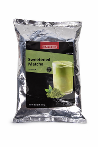 Caffuccino Sweetened Matcha package on a white background
