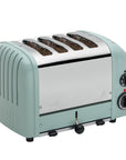 Dualit eucalyptus New Generation 4 Slice Toaster displayed on a white background